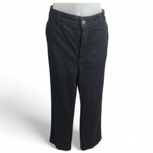 J.Crew High Rise Trouser Jeans Dark Wash Wide Leg Career Chic Sz 30T